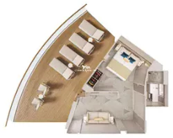 Norwegian Viva Aft-Large-Balcony-Suite Layout