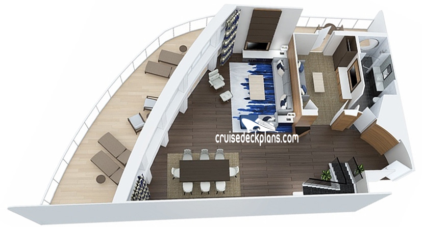 Quantum of the Seas Royal Loft Suite cabin floor plan Quantum of the Seas Royal Loft Suite cabin floor plan