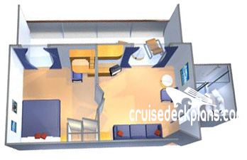 Empress of the Seas Owners cabin floor plan Empress of the Seas Owners cabin floor plan