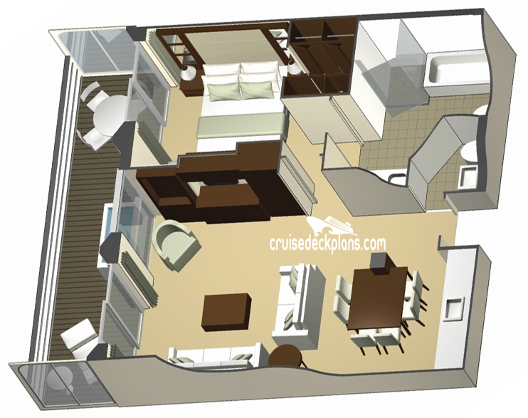 Celebrity Eclipse Royal Suite cabin floor plan Celebrity Eclipse Royal Suite cabin floor plan