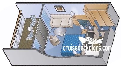 Celebrity Mercury Sky Suite cabin floor plan Celebrity Mercury Sky Suite cabin floor plan