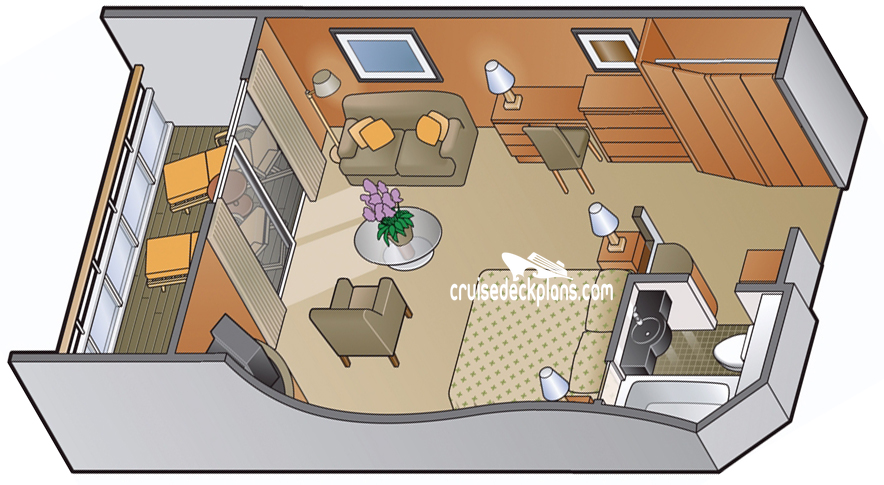 Celebrity Millennium Sky Suite cabin floor plan Celebrity Millennium Sky Suite cabin floor plan