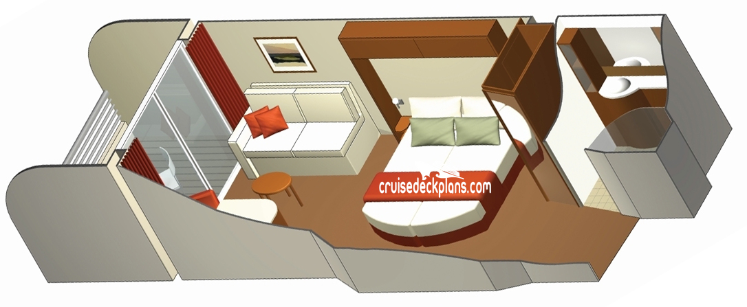 Celebrity Solstice AquaClass Verandah cabin floor plan Celebrity Solstice AquaClass Verandah cabin floor plan