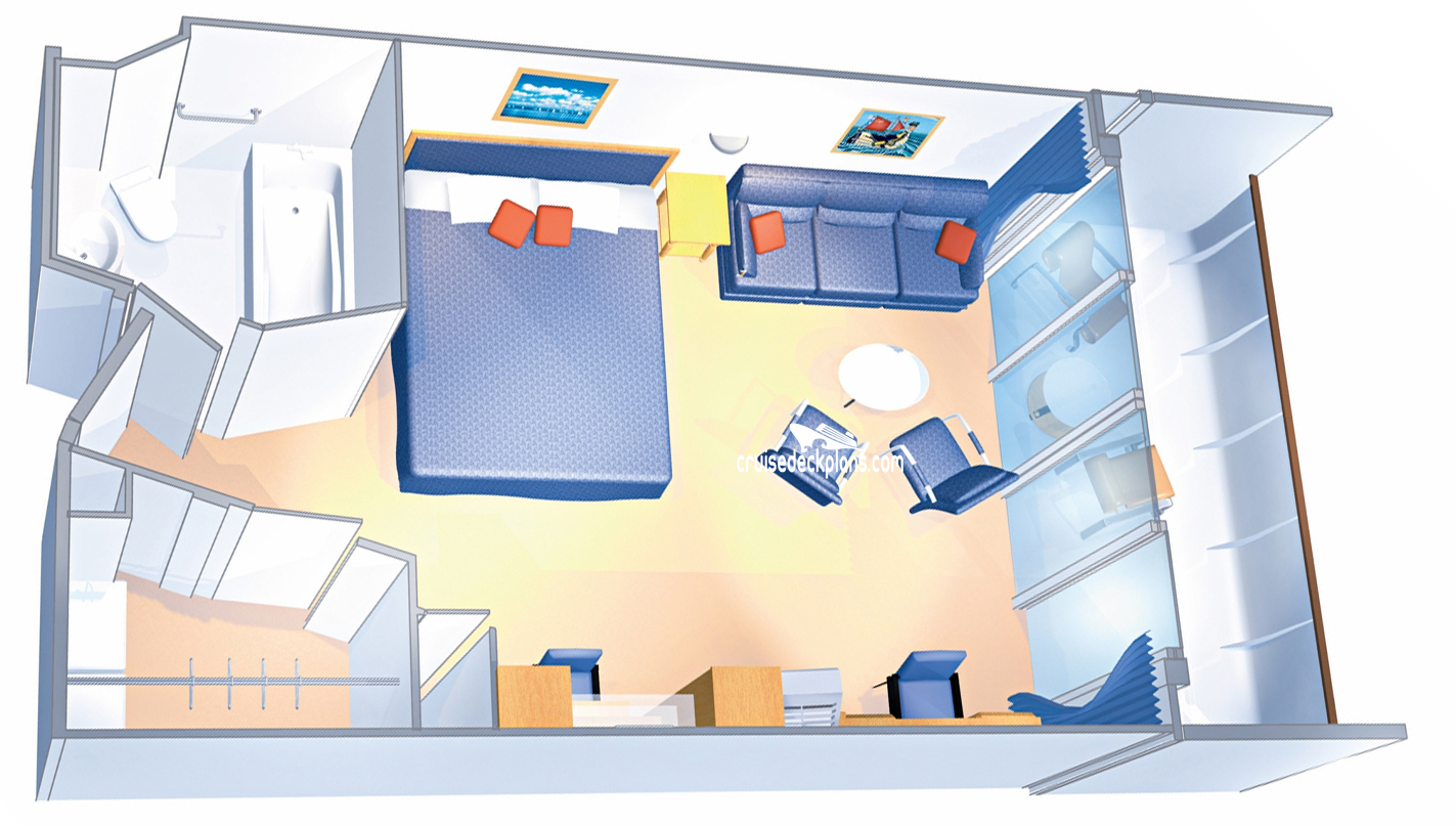 Freedom of the Seas Junior Suite cabin floor plan Freedom of the Seas Junior Suite cabin floor plan
