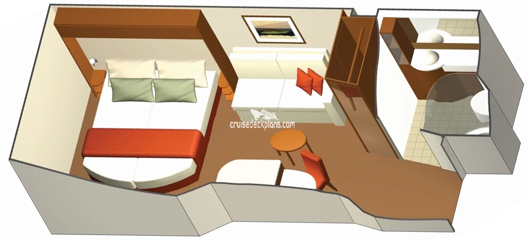 Celebrity Reflection Interior cabin floor plan