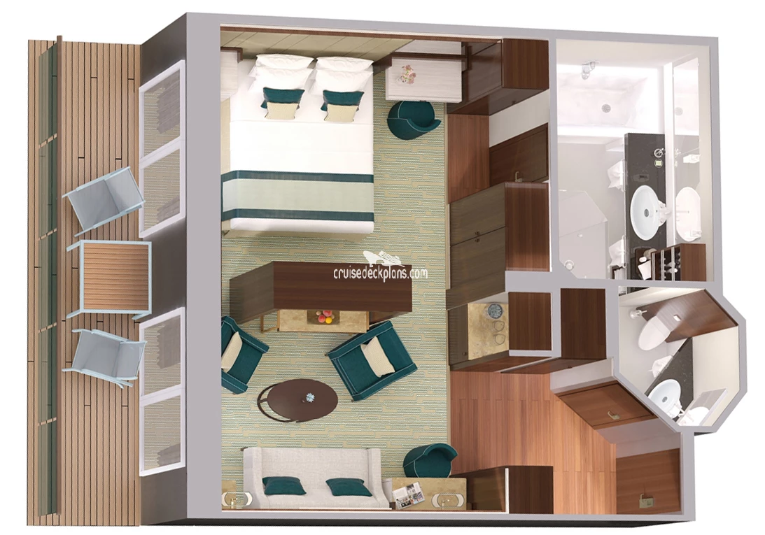Britannia Suite cabin floor plan