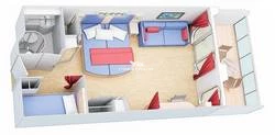Symphony of the Seas Family Balcony Layout Family Balcony diagram