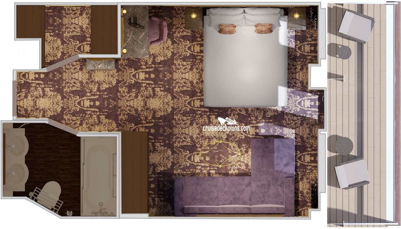 Carnival Firenze Suite cabin floor plan Carnival Firenze Suite cabin floor plan