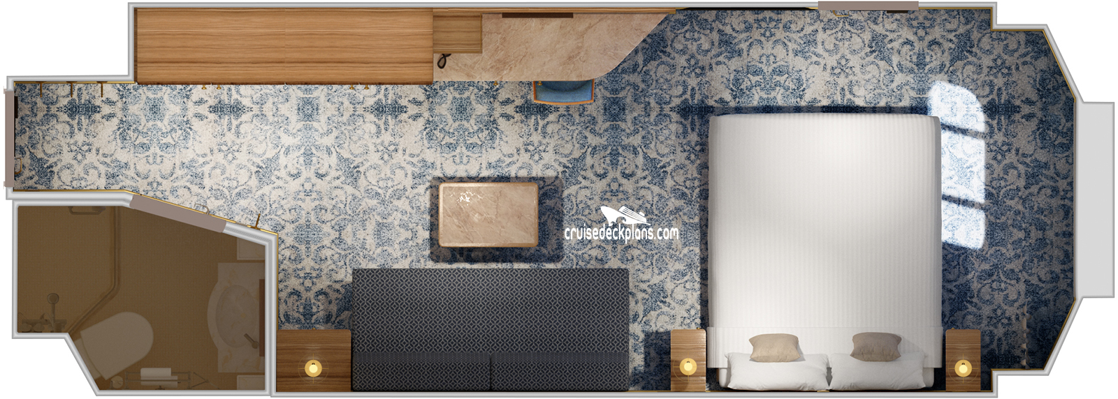 Carnival Firenze Oceanview cabin floor plan Carnival Firenze Oceanview cabin floor plan