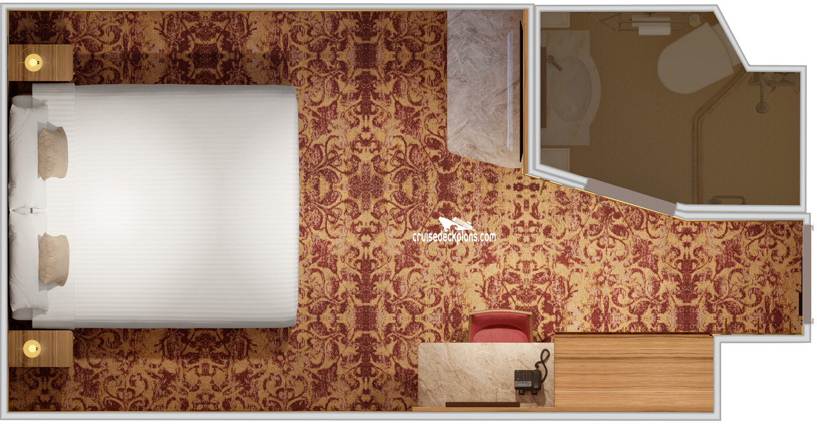 Carnival Firenze Interior cabin floor plan Carnival Firenze Interior cabin floor plan