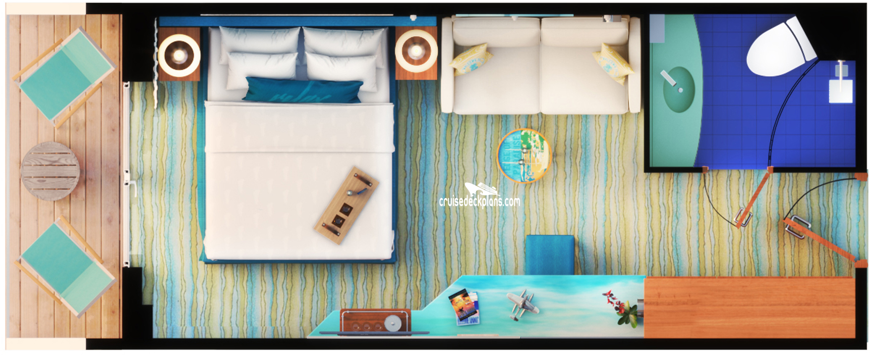 MAS Islander Balcony cabin floor plan MAS Islander Balcony cabin floor plan