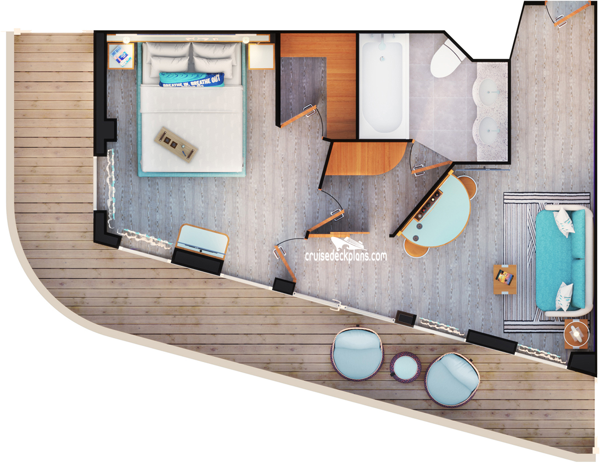 MAS Islander Corner cabin floor plan MAS Islander Corner cabin floor plan