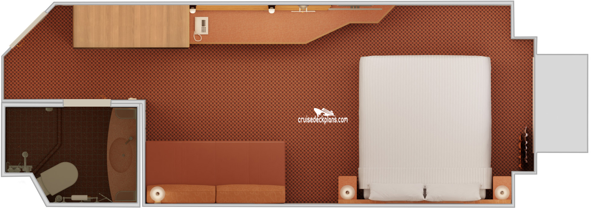 Carnival Luminosa Oceanview cabin floor plan Carnival Luminosa Oceanview cabin floor plan