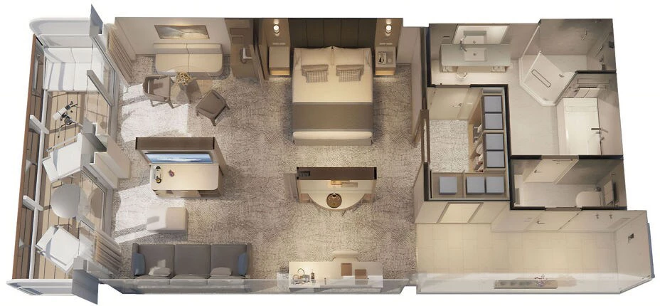 Sun Princess Owners cabin floor plan