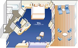 Caribbean Princess Suite Layout