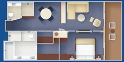 Concierge 1-Bedroom Suite diagram